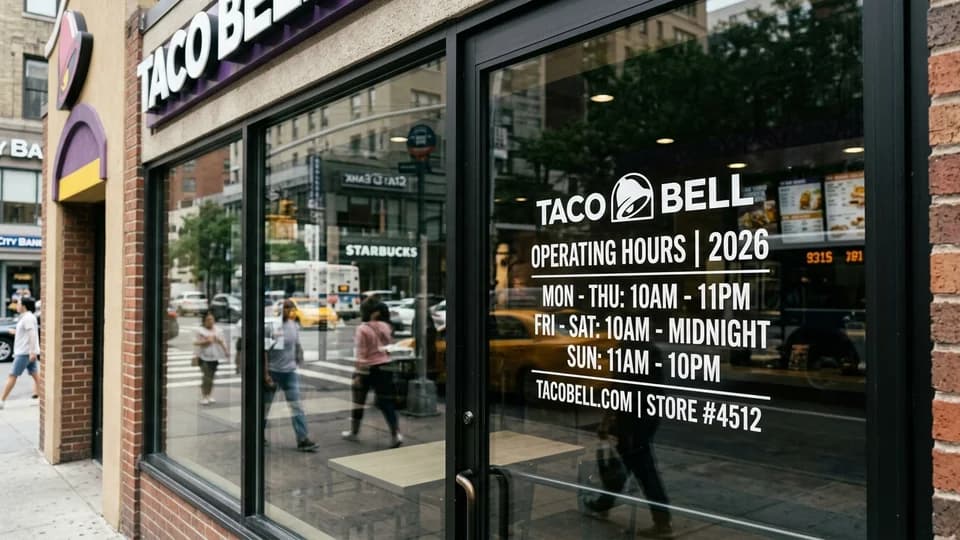 Taco Bell hours 2026, updated open and close times guide